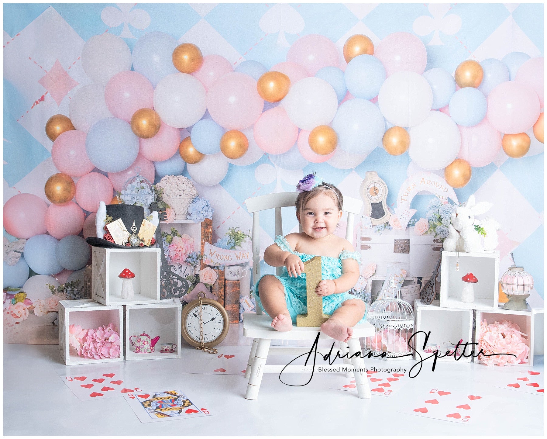 Newborn Photo Backdrop Pastel Wonderland Balloon Children Backdrop MRR9-133