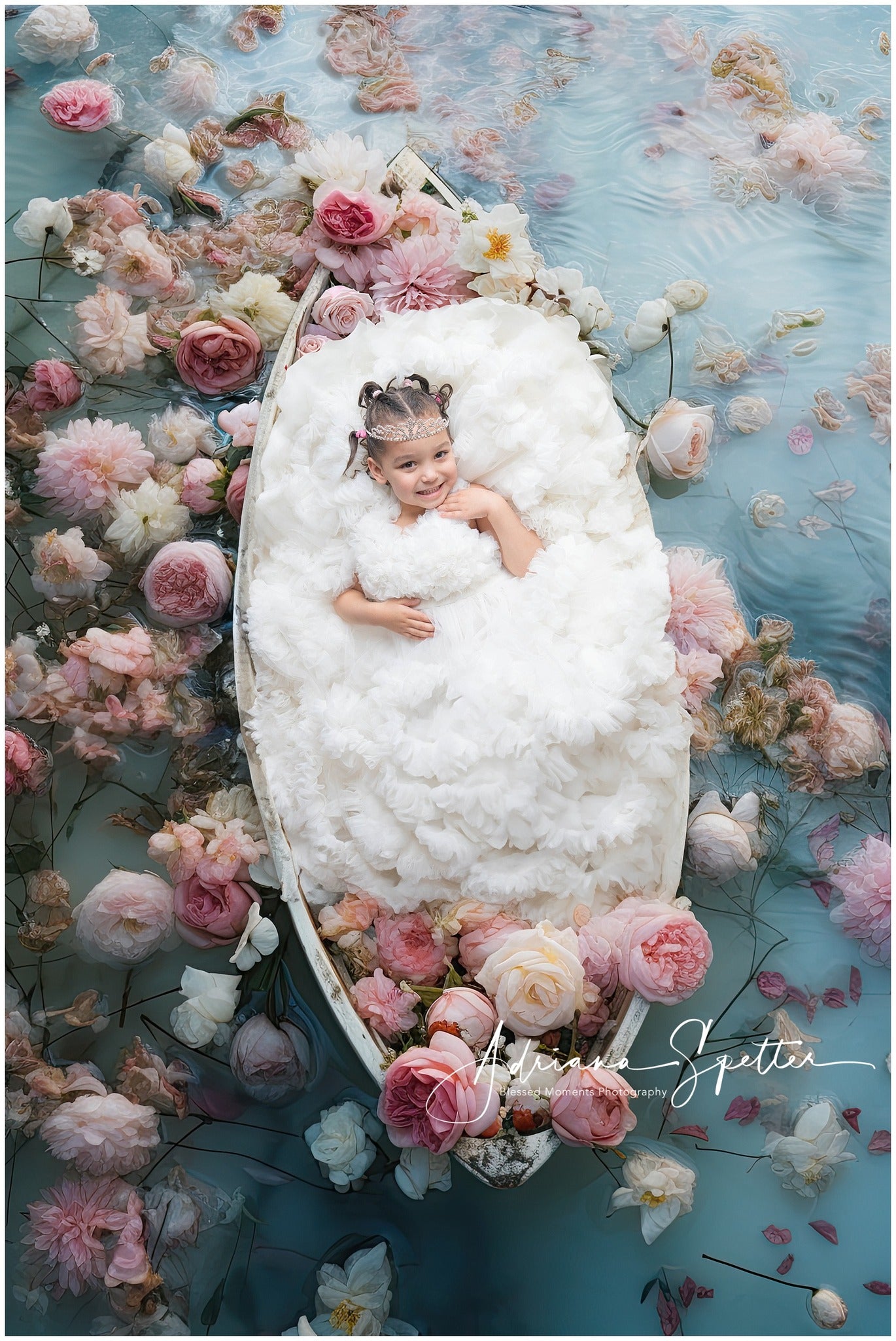 Floral Photo Backdrop Romantic Floating Garden Roses Flower Backdrop MRR9-121