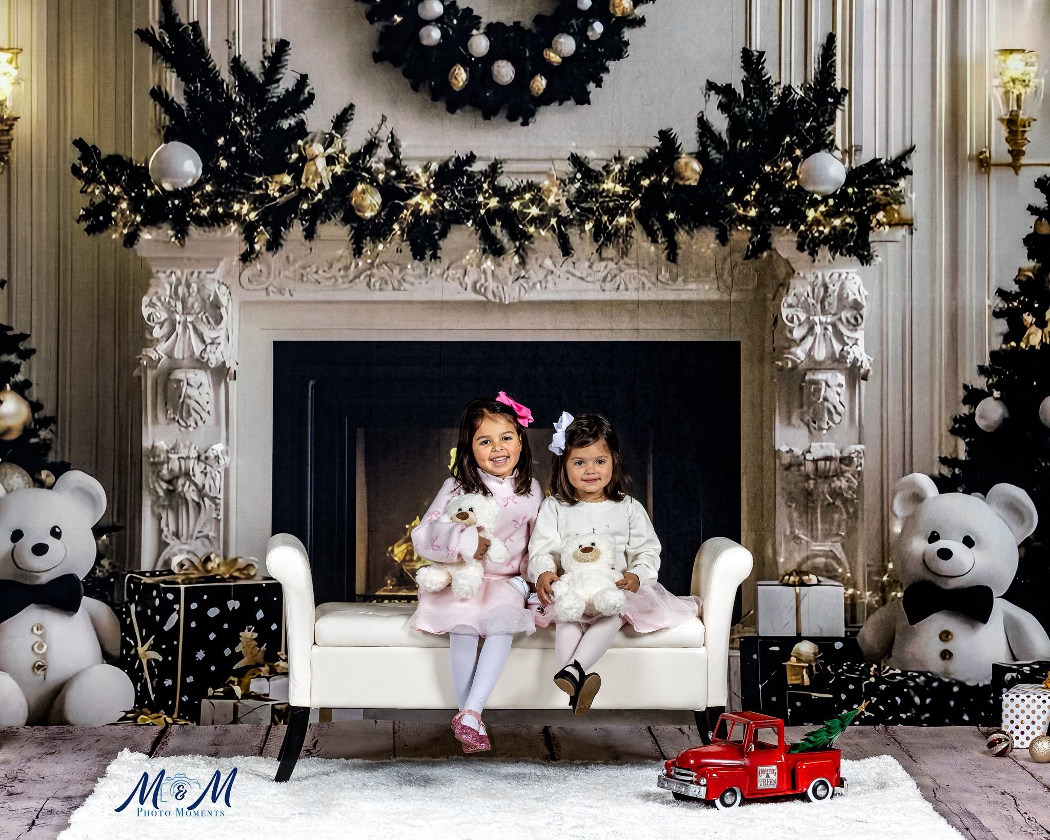 Christmas Backdrop Ideas Cozy Bear Christmas Charm Kids Backdrop CSH5-319