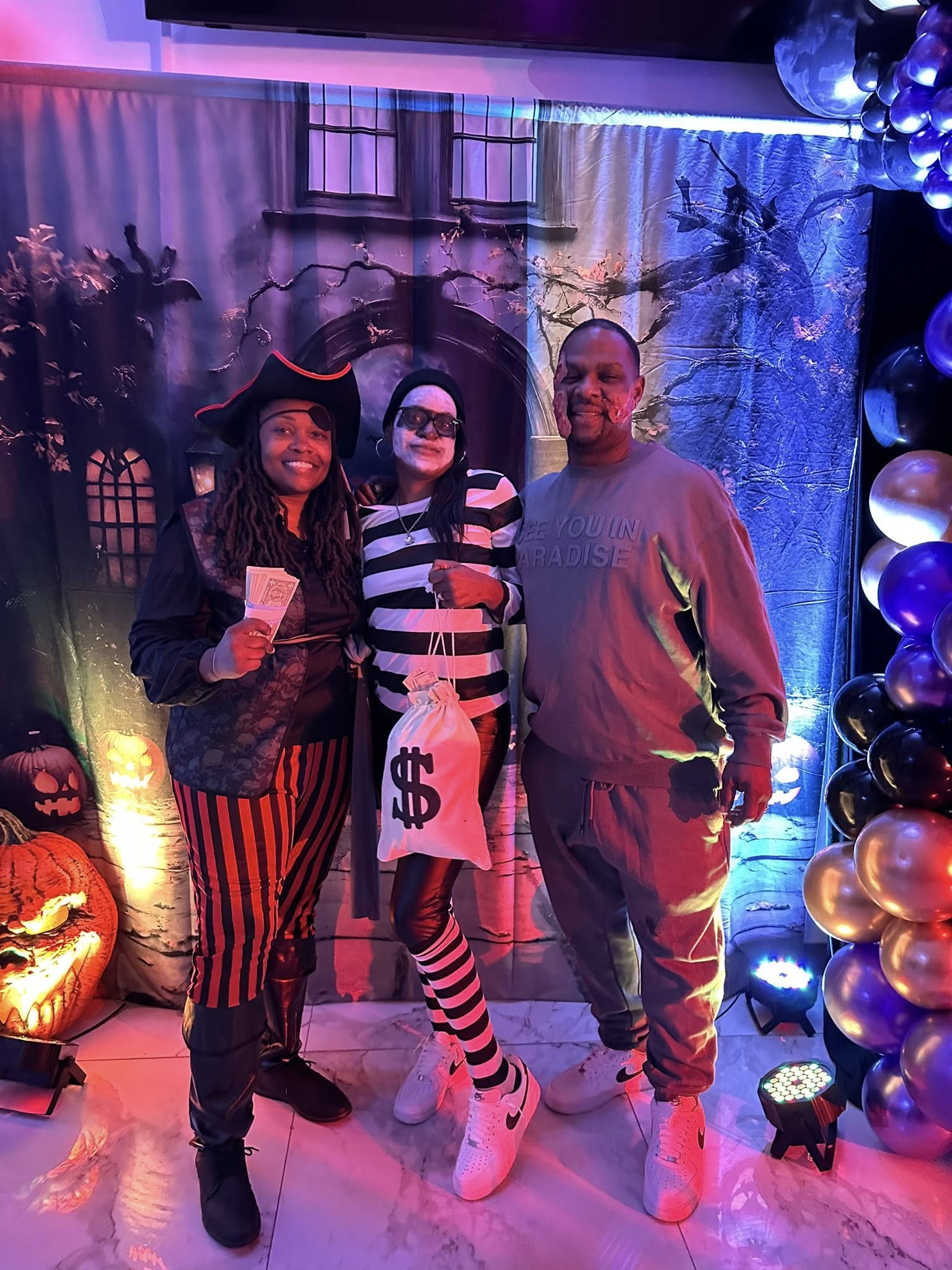 Spooky Halloween Night Cemetery Gate Backdrop RR8-373