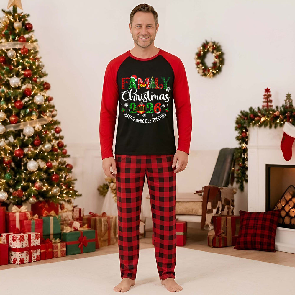 Matching Christmas Pajamas for Photos Family 2026 Plaid Print Christmas PJs CHP-87