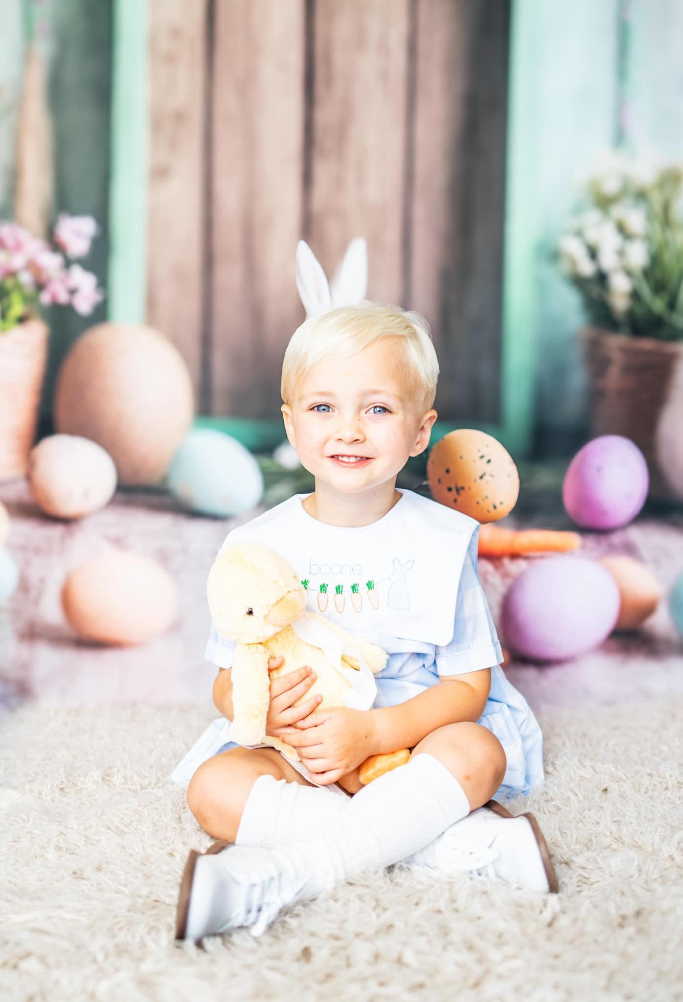 Easter Photo Backdrop Enchanted Green Door Bunny Backdrop CSH2-96