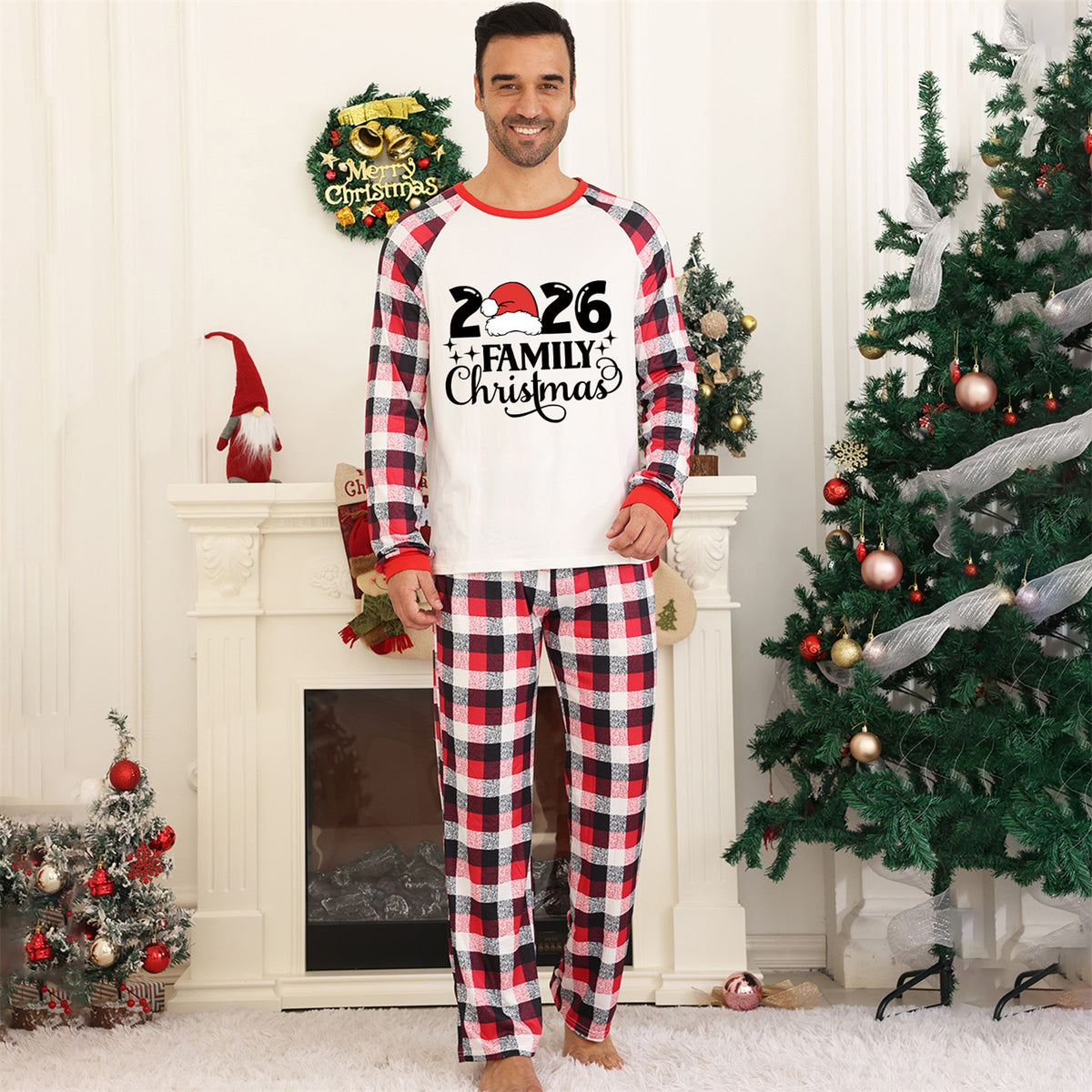 Xmas Pajamas Classic Black Family Christmas Typography Christmas Sleepwear CHP-76