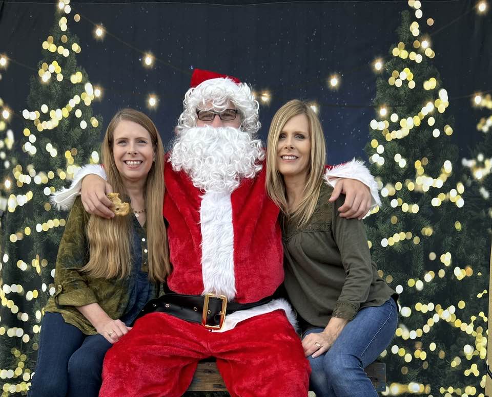 Night Twinkle Christmas Farm Photo Booth Backdrop  D833