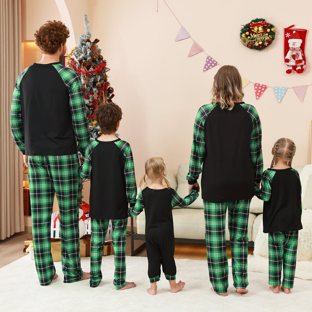 Christmas Sleepwear Naughty Santa Print Christmas Photo Session Outfits CHP-83