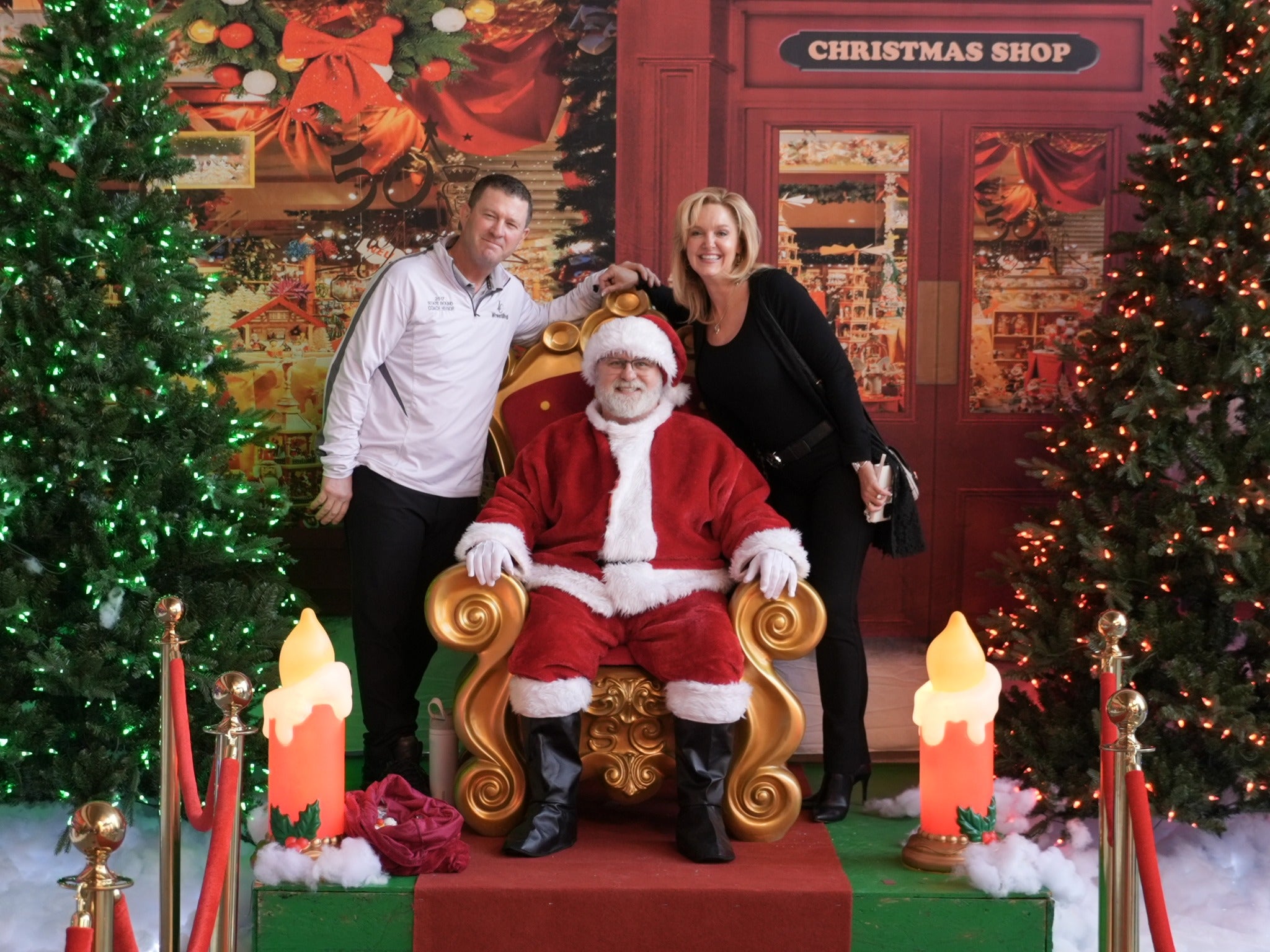 Christmas Shop Nutcracker Red Backdrop for Photography D849