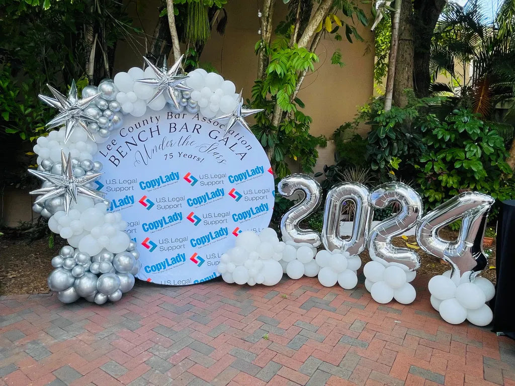 Custom Round Repeating Logo Photography Banner