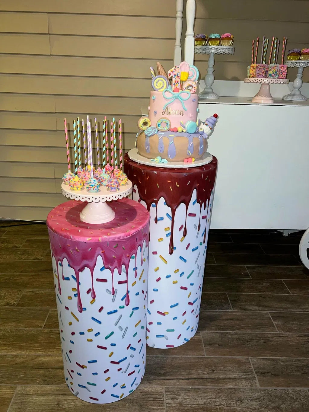 Custom Plinth Cylinder Cover Kit for Party Decorations