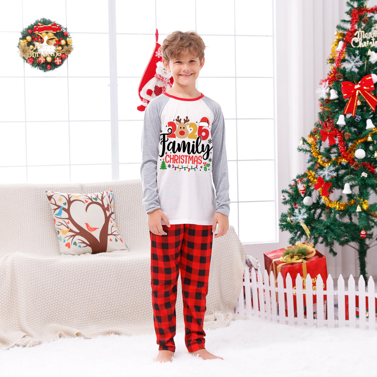Christmas Pajamas Reindeer Family Christmas Graphic Matching Family Photoshoot Outfit Christmas Sleepwear CHP-109
