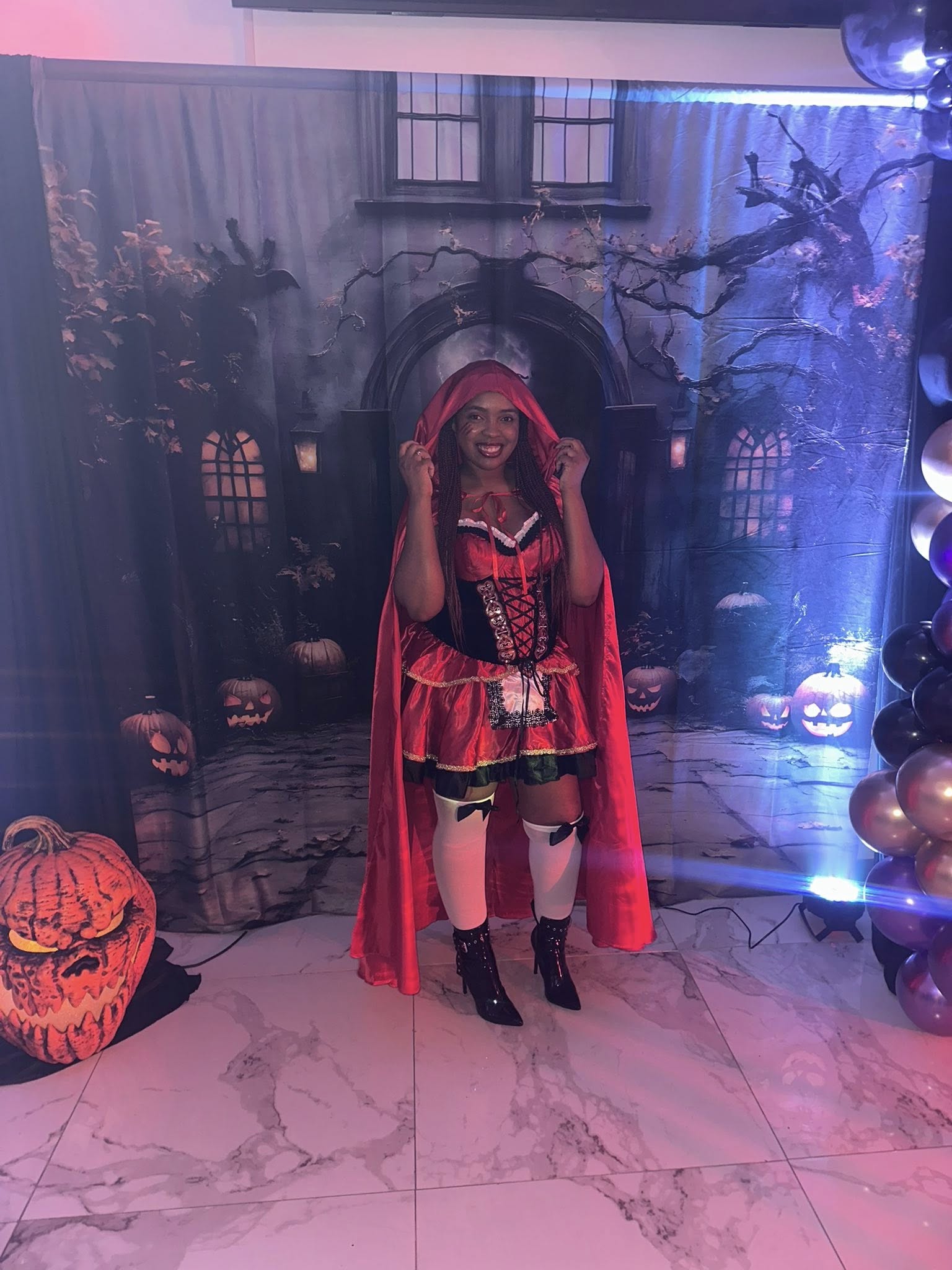 Spooky Halloween Night Cemetery Gate Backdrop RR8-373