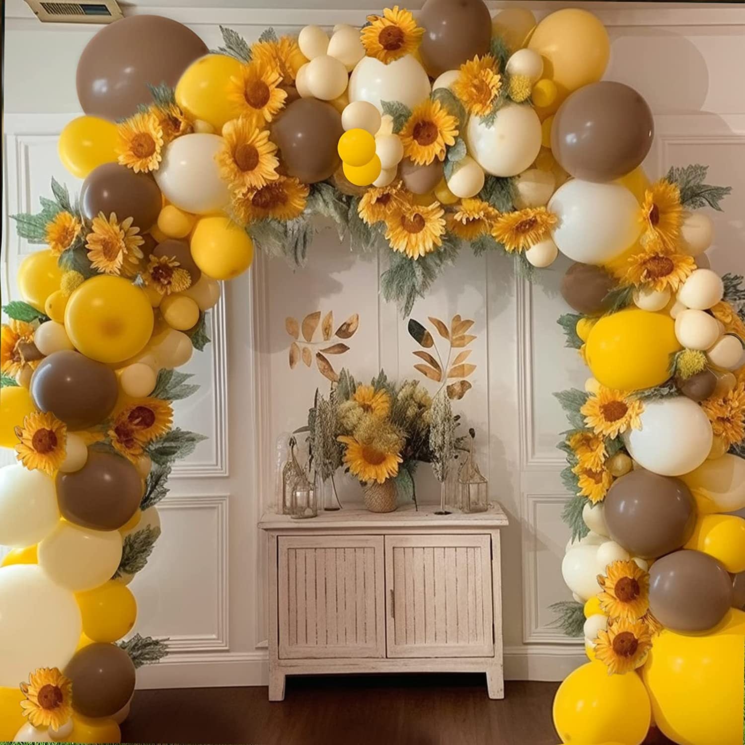 Vintage Sunflower Birthday Party & Nursery Balloon Garland Decoration Set BA36