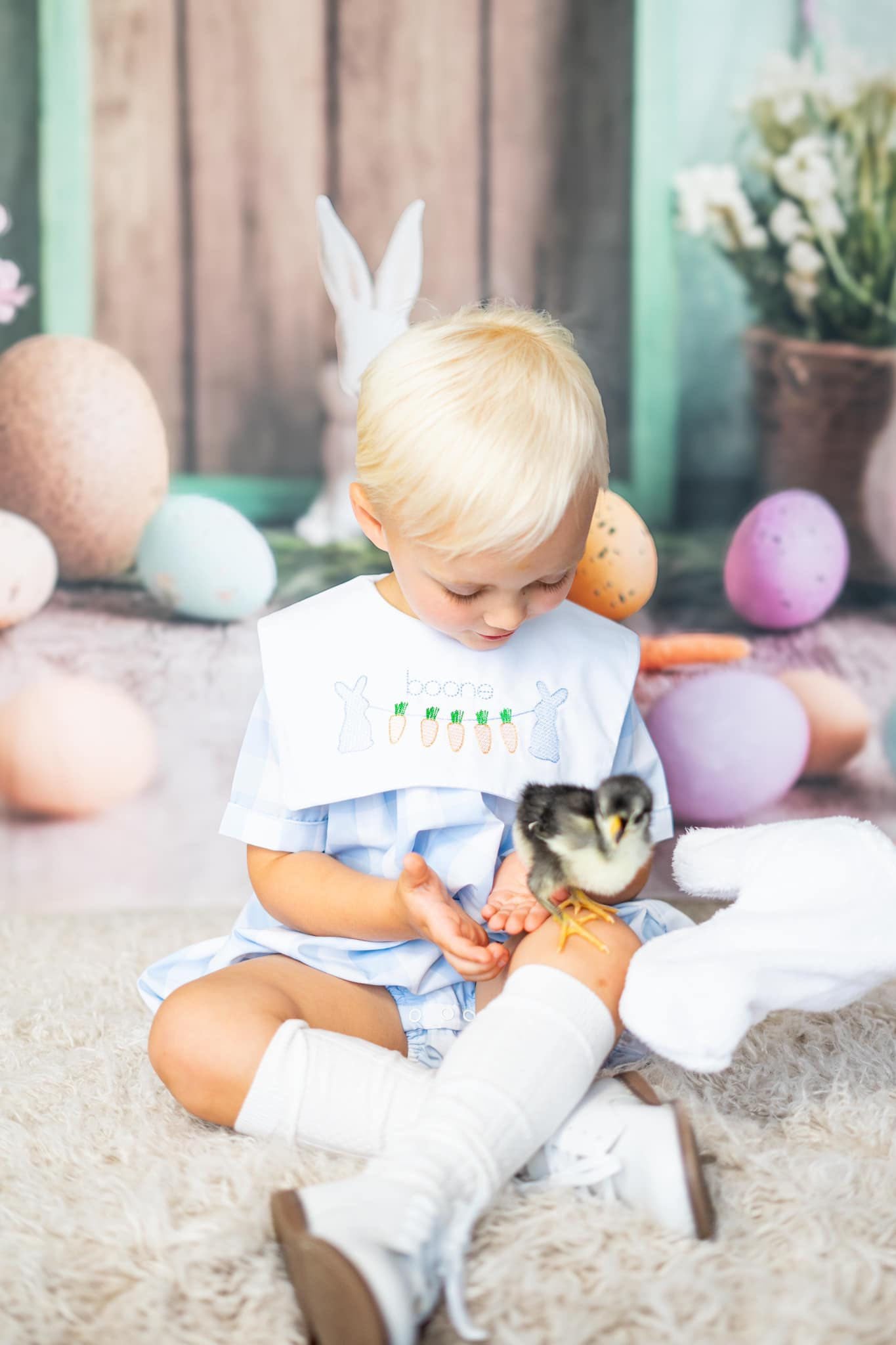 Easter Photo Backdrop Enchanted Green Door Bunny Backdrop CSH2-96