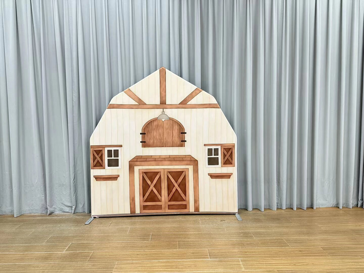 Custom 7x7FT Barn Arch Backdrop Theme Party Decor