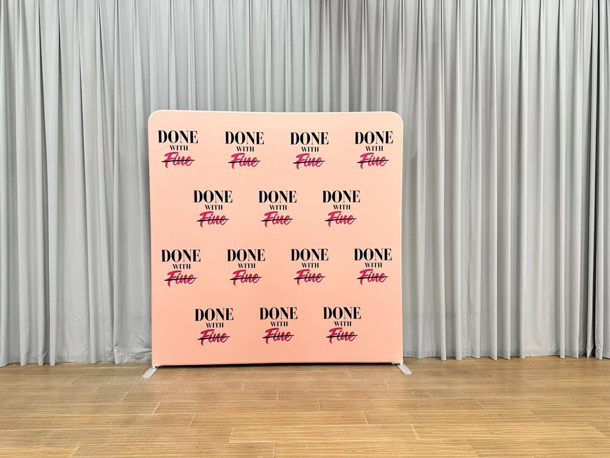Custom Double-Sided Square Tension Backdrop Printed Photo