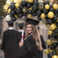 Black and Gold Balloon Arch Set Graduate Day Bachelor Party Balloon Decoration BA31