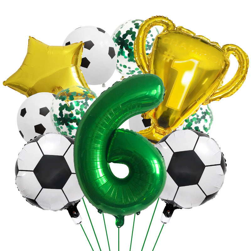 32" Digital Football World Cup Theme Balloon Set Trophy Party Decoration BA47