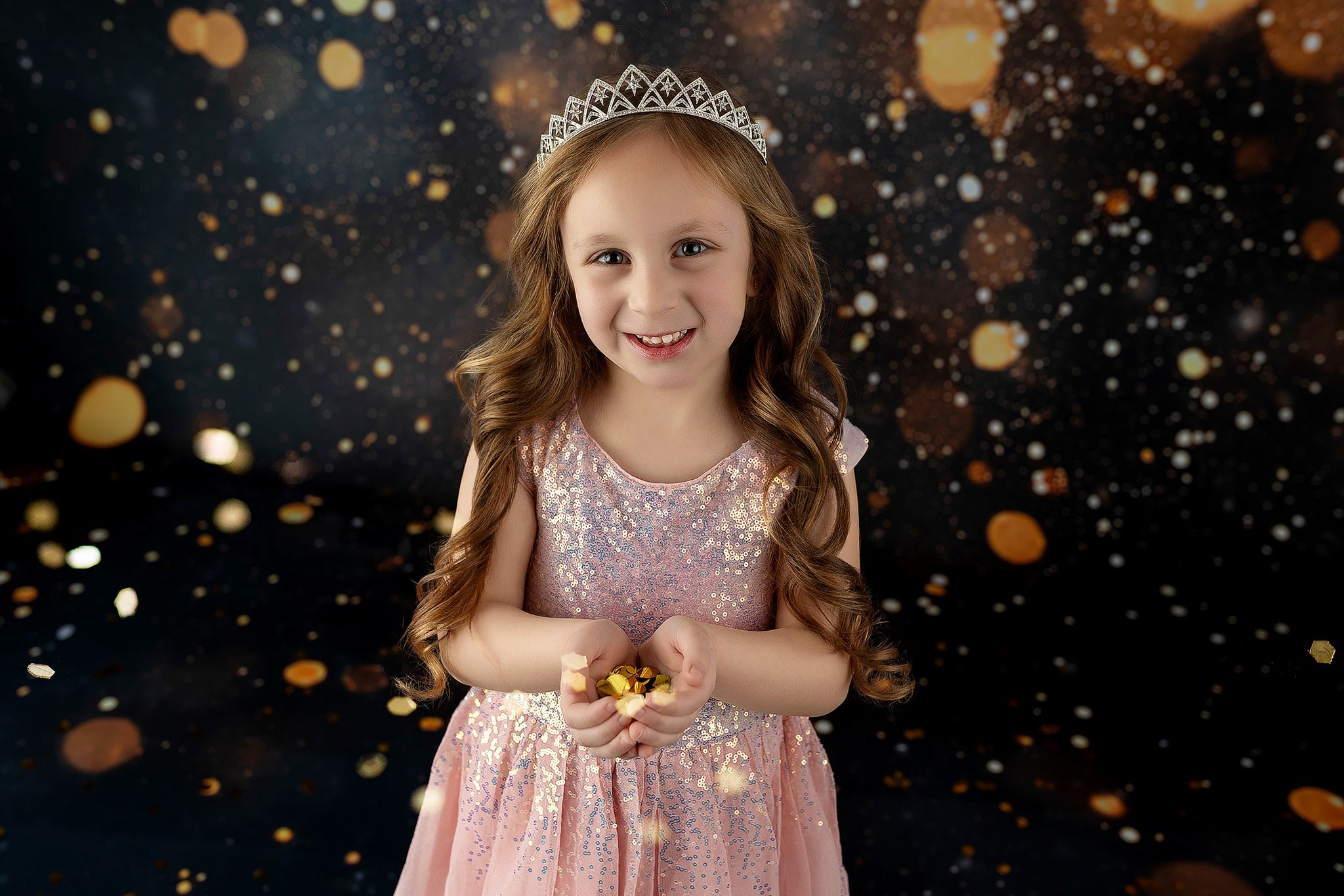 Glitter Bokeh Backdrop Golden Sparkling Glitter Lights Bokeh Backdrop MRR9-54
