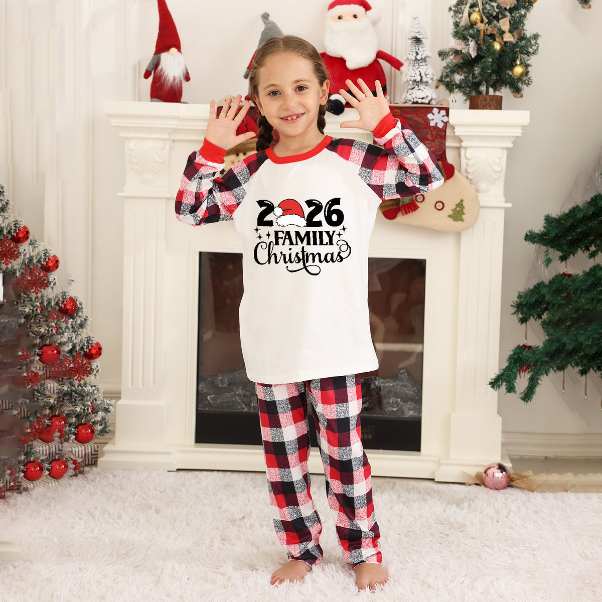 Xmas Pajamas Classic Black Family Christmas Typography Christmas Sleepwear CHP-76
