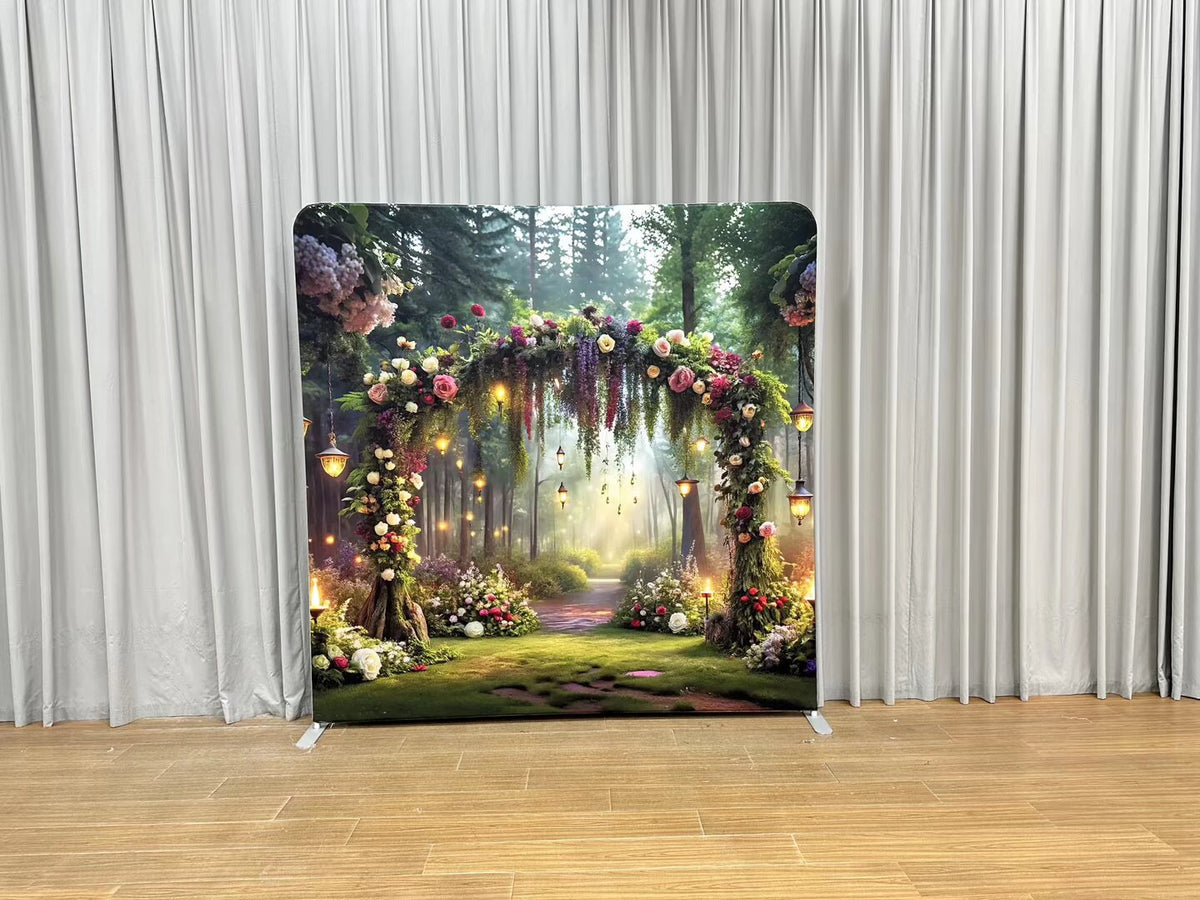 Custom Double-Sided Square Tension Backdrop Printed Photo
