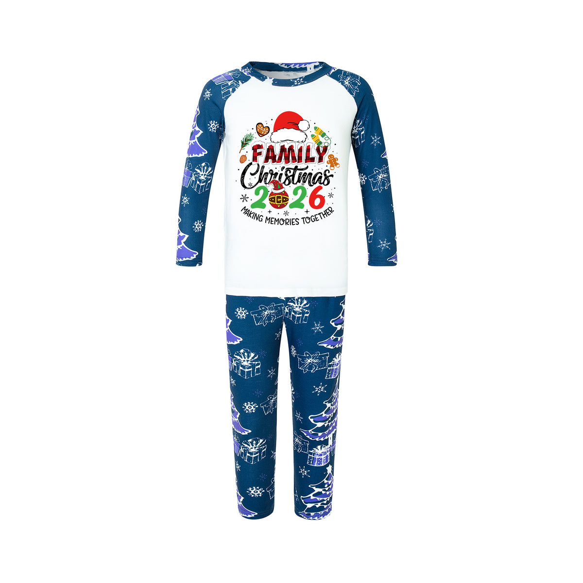 Christmas Pajamas Family Christmas 2026 Santa Hat Gingerbread Print Matching Family Sleepwear CHP-137