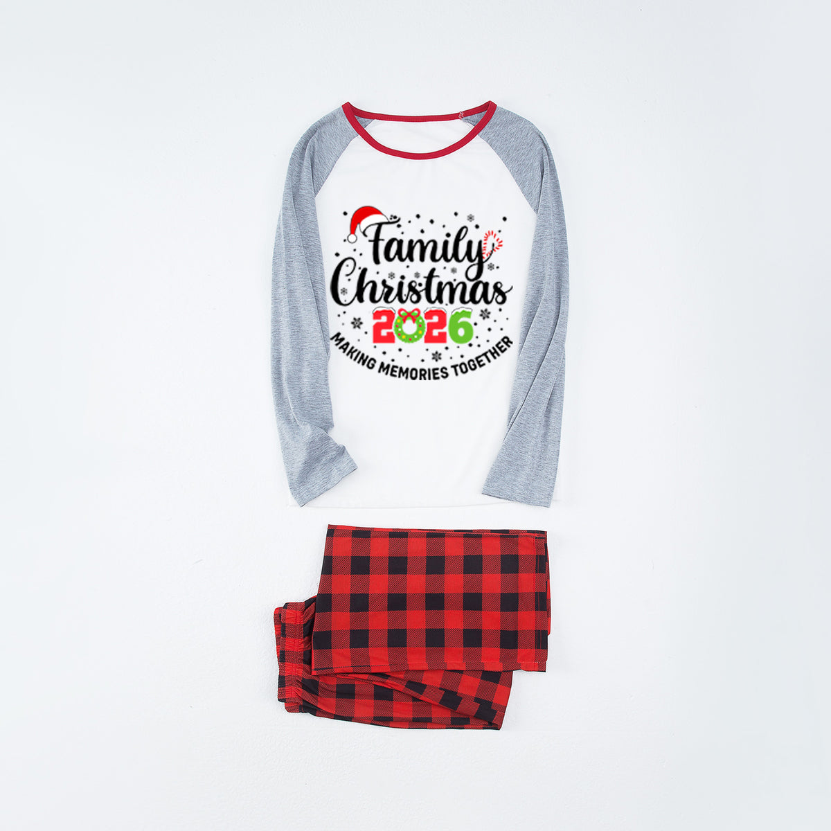 Christmas Pajamas Family Christmas 2026 Candy Cane Script Matching Family Photoshoot Outfit Christmas Sleepwear CHP-113