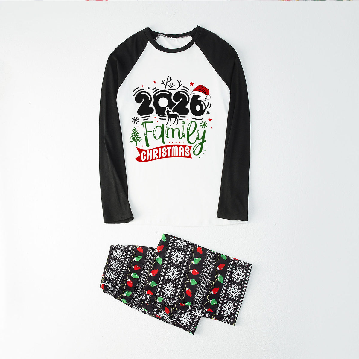 Christmas Pajamas 2026 Reindeer Family Christmas Print Matching Family Photoshoot Sleepwear CHP-119