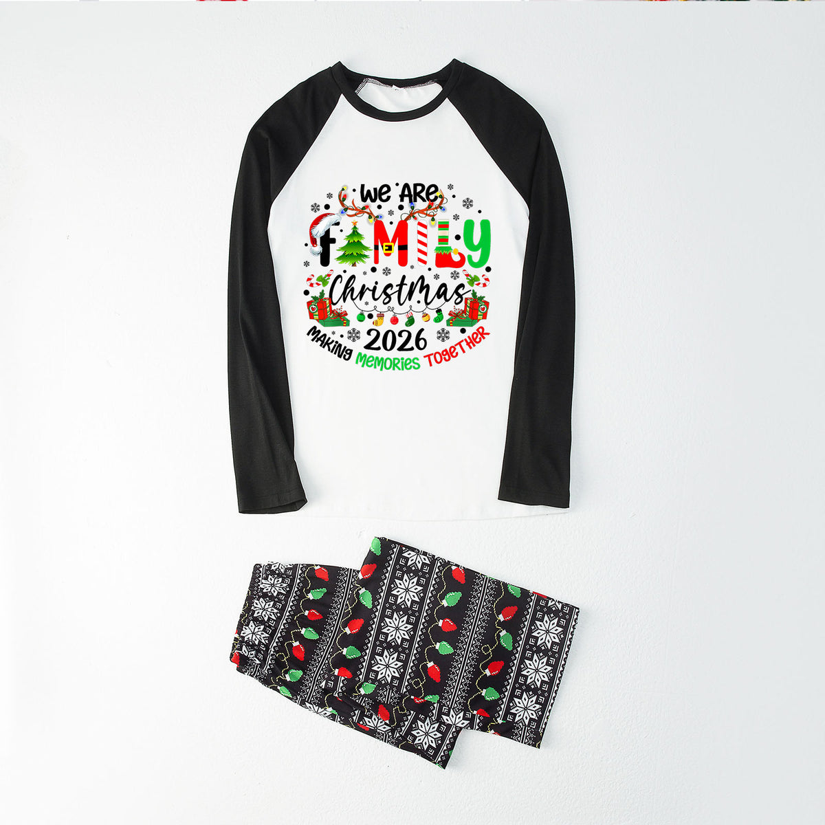 Christmas Pajamas We Are Family 2026 Christmas Gift Print Matching Family Photoshoot Sleepwear CHP-122
