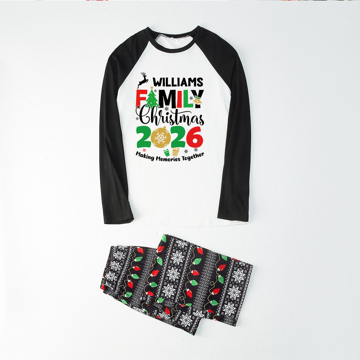 Personalized Christmas Pajamas Williams Family 2026 Matching Family Photoshoot Sleepwear CHP-120