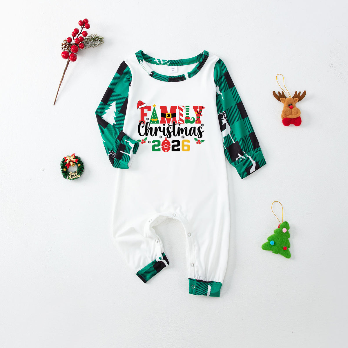 Christmas Matching Pajamas Colorful Holiday Letter Print Funny Christmas Pajamas CHP-7