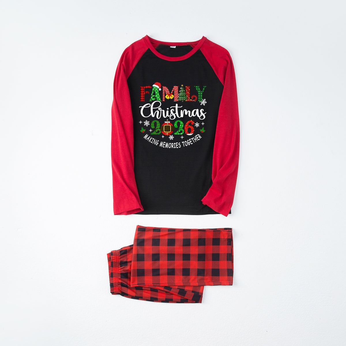 Matching Christmas Pajamas for Photos Family 2026 Plaid Print Christmas PJs CHP-87