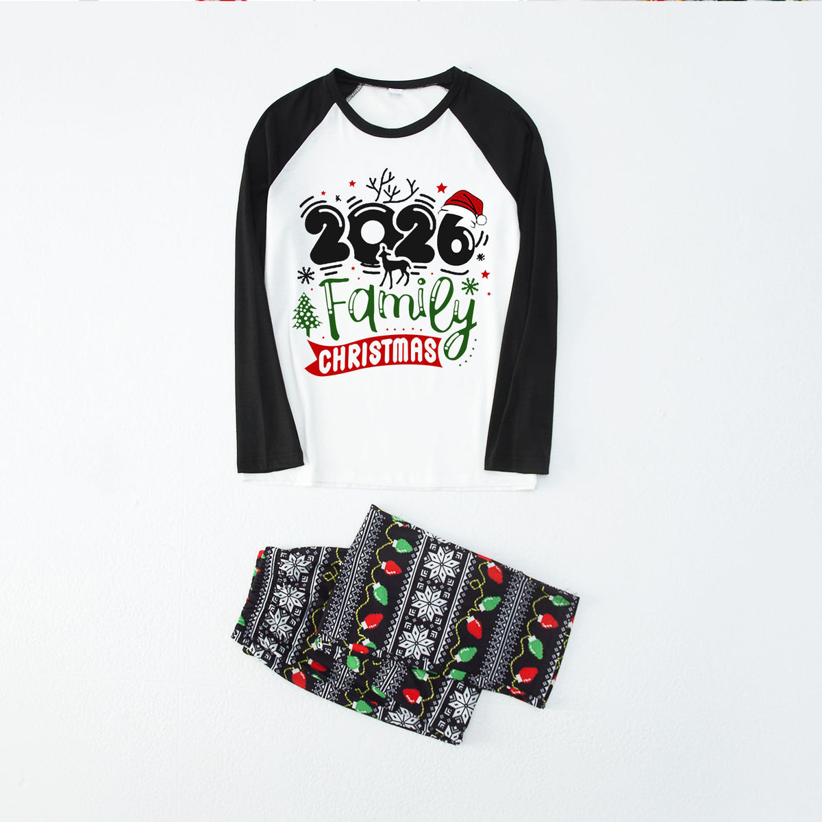 Christmas Pajamas 2026 Reindeer Family Christmas Print Matching Family Photoshoot Sleepwear CHP-119