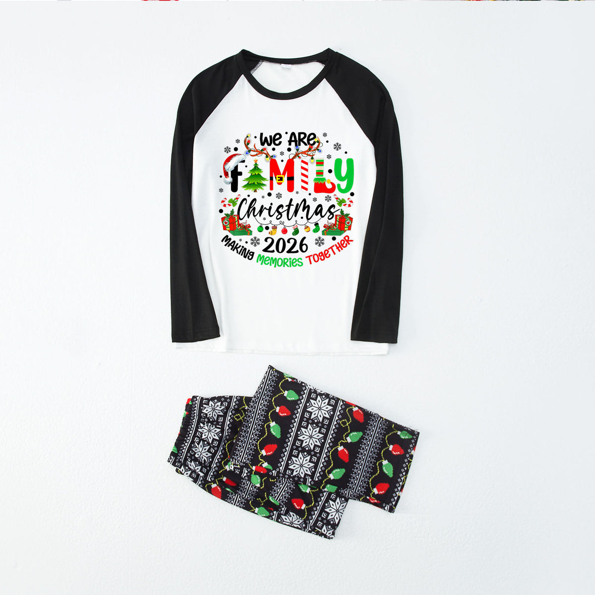 Christmas Pajamas We Are Family 2026 Christmas Gift Print Matching Family Photoshoot Sleepwear CHP-122