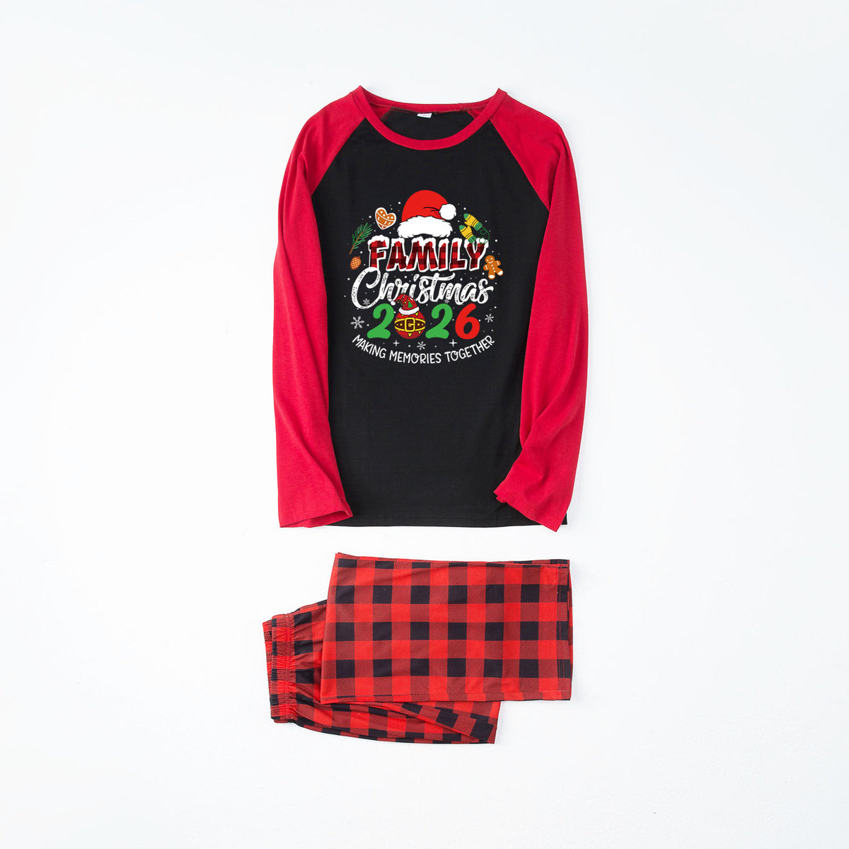 Christmas Sleepwear Santa Gingerbread Graphic Matching Family Christmas Pajamas CHP-45