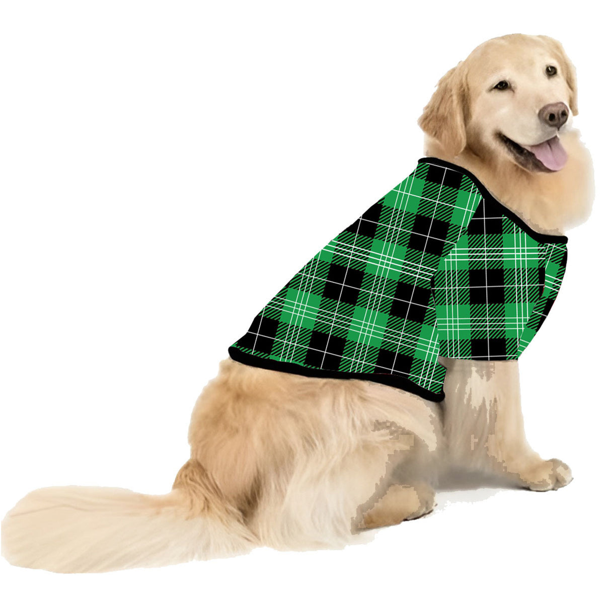 Christmas Thermal Pajamas Festive Letter Print Green Plaid Christmas PJs CHP-16