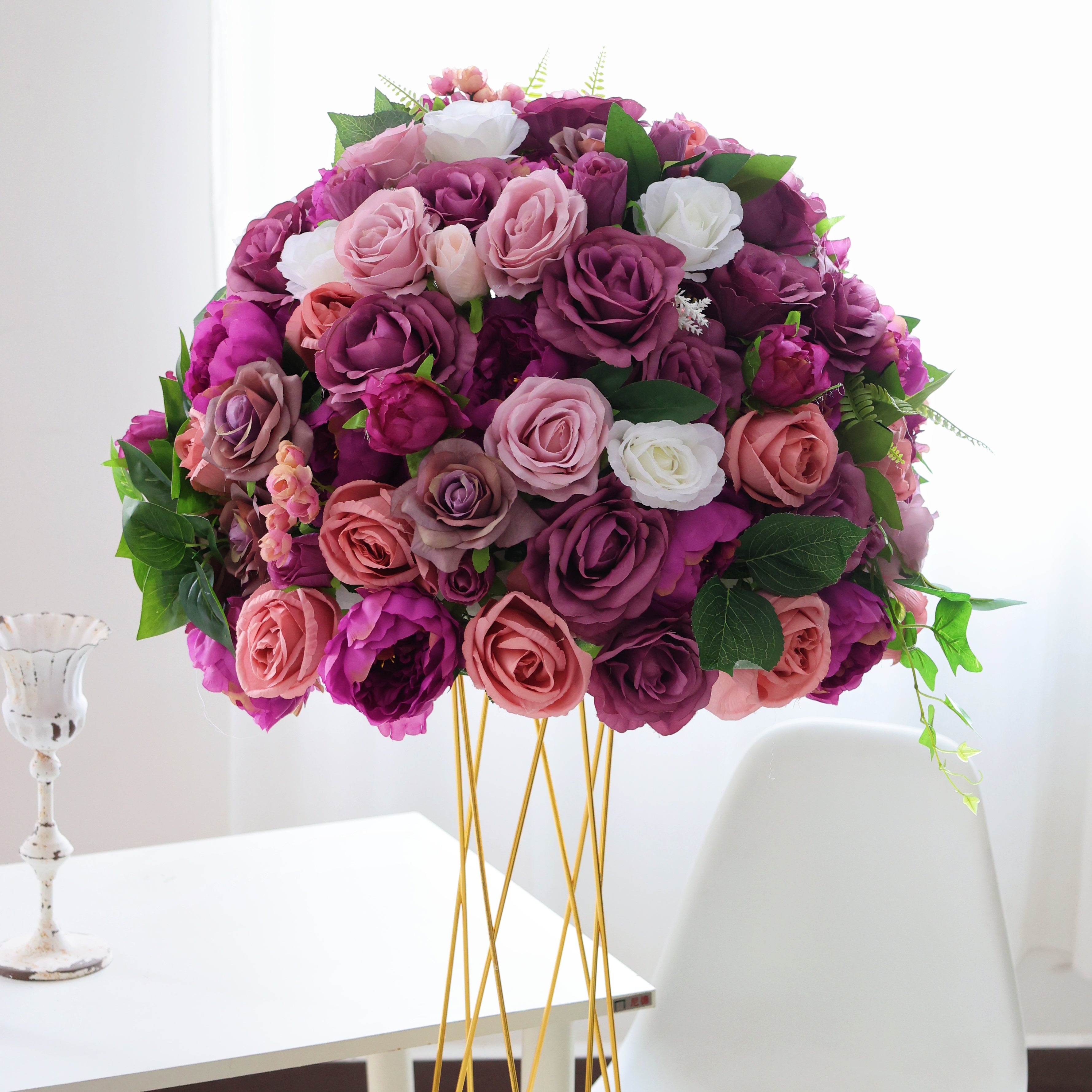 Purple Pink Table Flower Centerpiece Wedding Decor AAFC-032