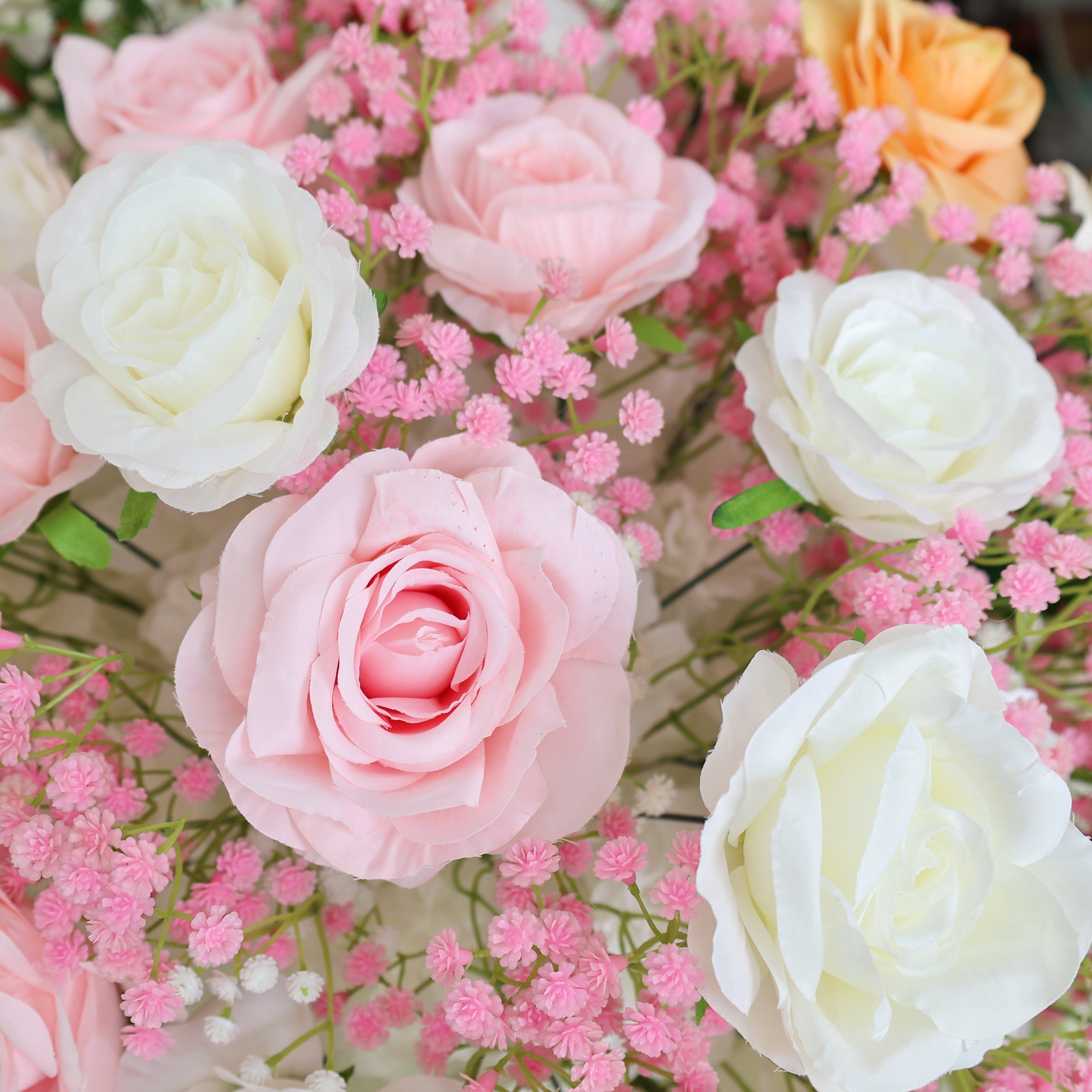 Pink Artificial Flower Centerpieces Tables Wedding Arrangement AAFC-057