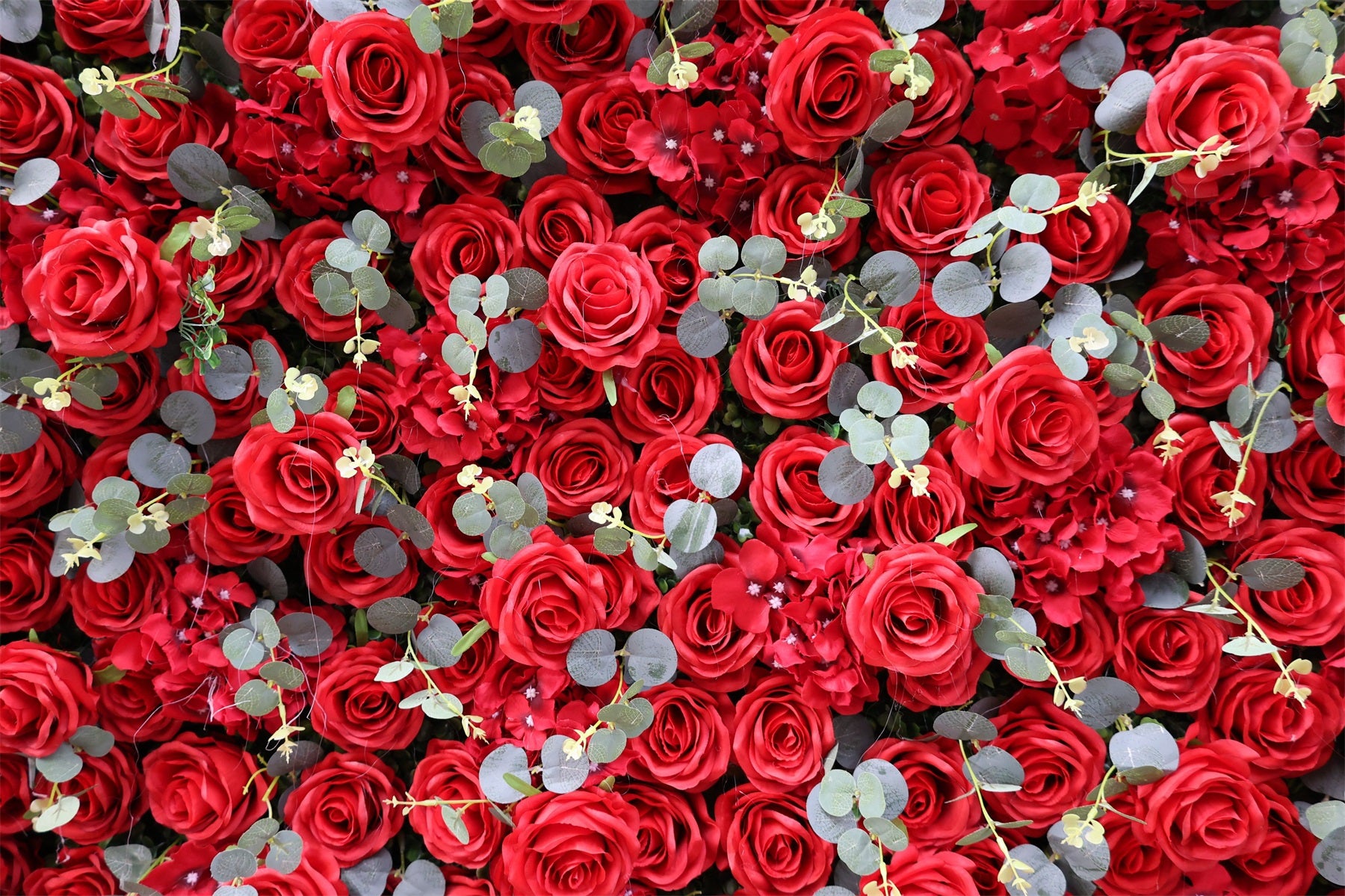 5D Silk Red Rose Hanging Floral Wall Backdrop AAFW-105