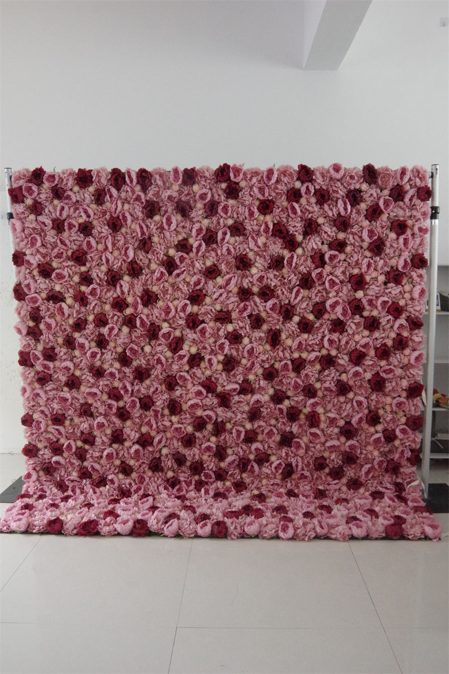 Pink Red Rolled Up 5D Artificial Events Flower Wall AAFW-112