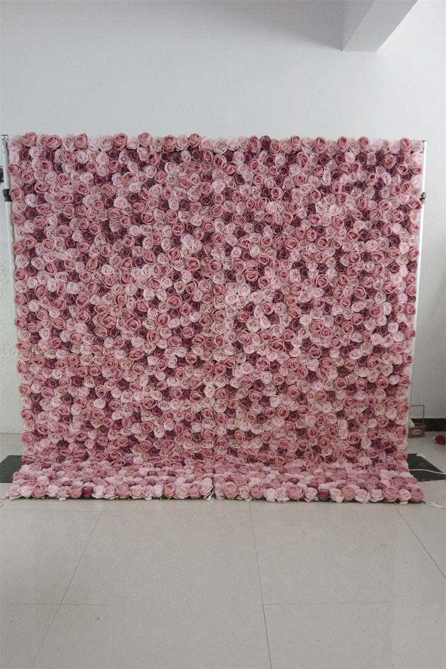 Mauve Pink Rose Fabric Hanging Square Floral Wall AAFW-117
