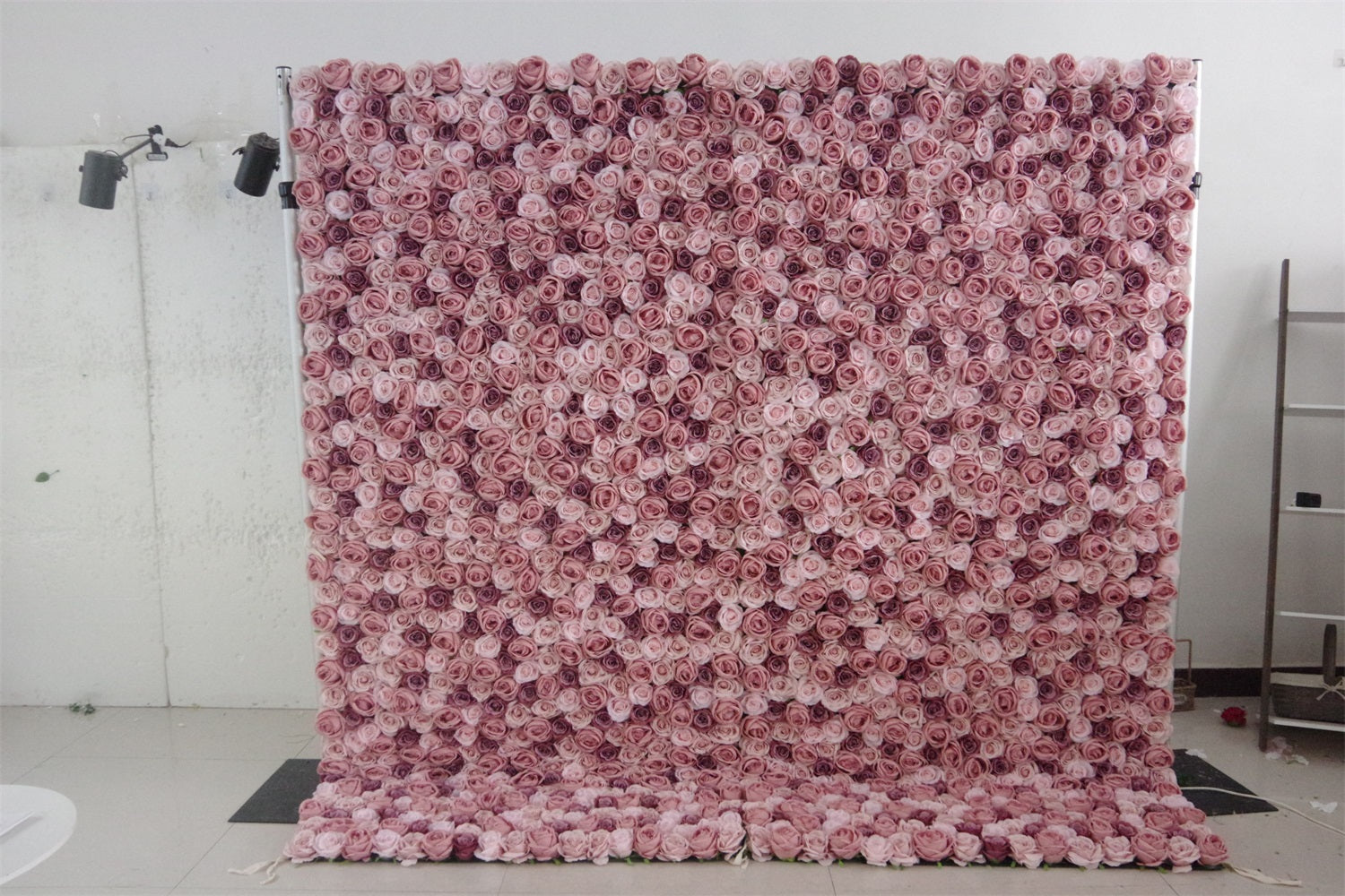 Mauve Pink Rose Fabric Hanging Square Floral Wall AAFW-117