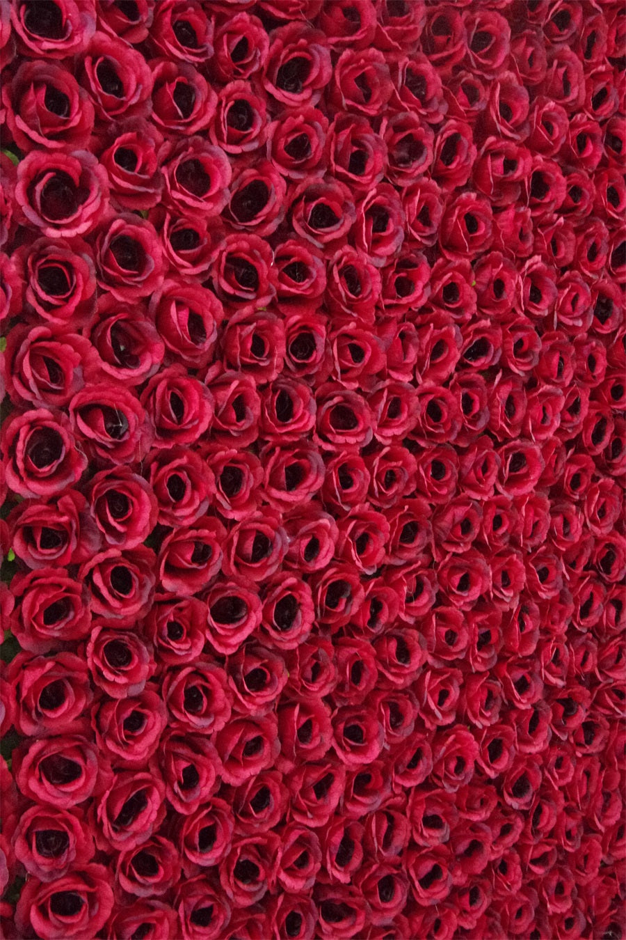 Custom Red Rose 3D Roll Up Artificial Flower Wall Backdrop AAFW-118
