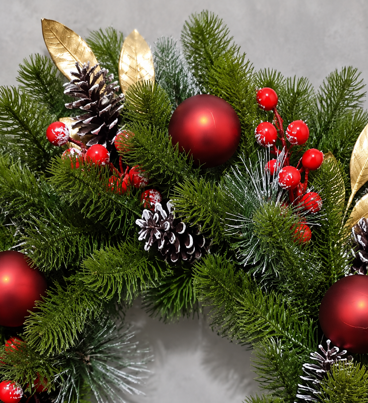 Artificial Christmas Door Wreath Red Berry Decor ABDW-001