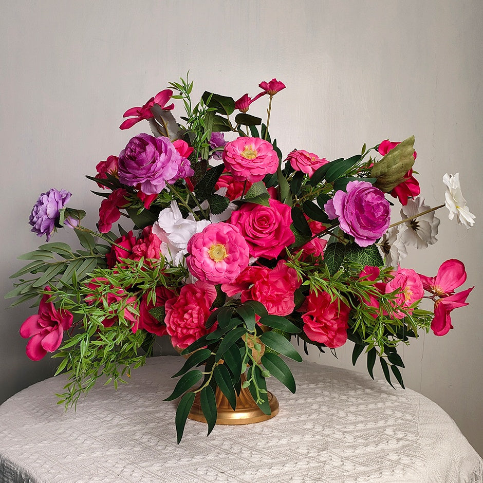 Hot Pink Floral Arrangement Centerpiece for Wedding & Event Decor ABFC-021