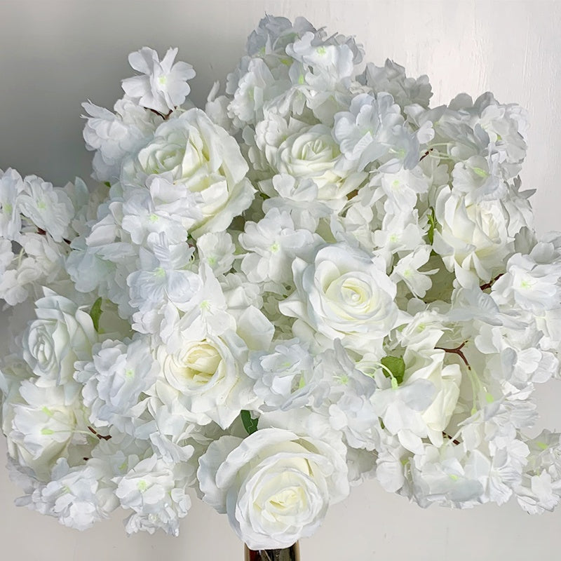 Soft White Floral Centerpiece Ball for Wedding Table Decor ABFC-028