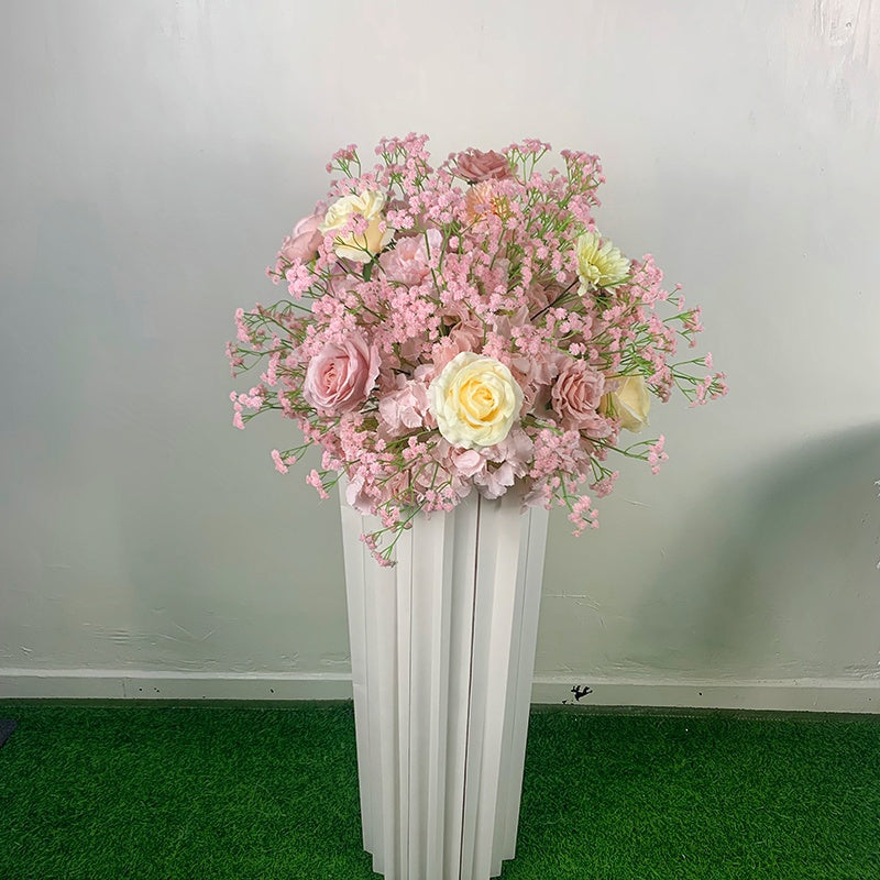 Pink Flower Ball Flower Runner Table Centerpiece Arrangement Floral ABFC-029