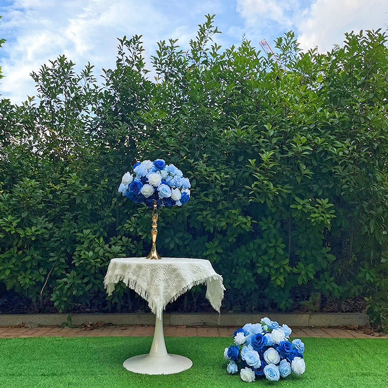 Light and Dark Blue Flower Ball Table Centerpiece Arrangement Floral ABFC-039