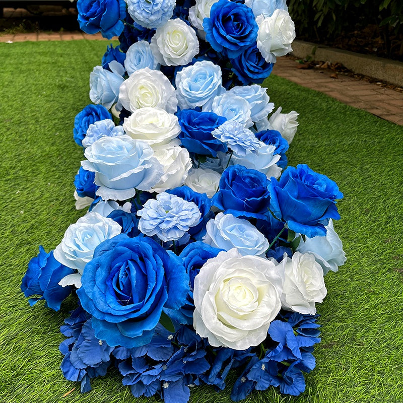 Light and Dark Blue Flower Ball Table Centerpiece Arrangement Floral ABFC-039