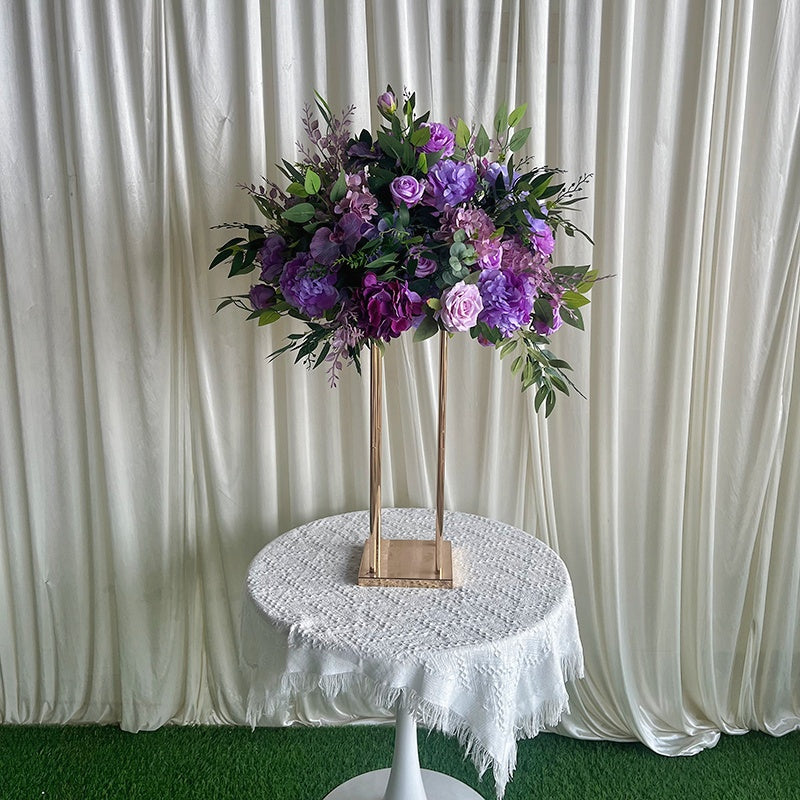 Silk Pink Purple Flower Centerpiece Flower Ball Wedding Table Decor ABFC-047