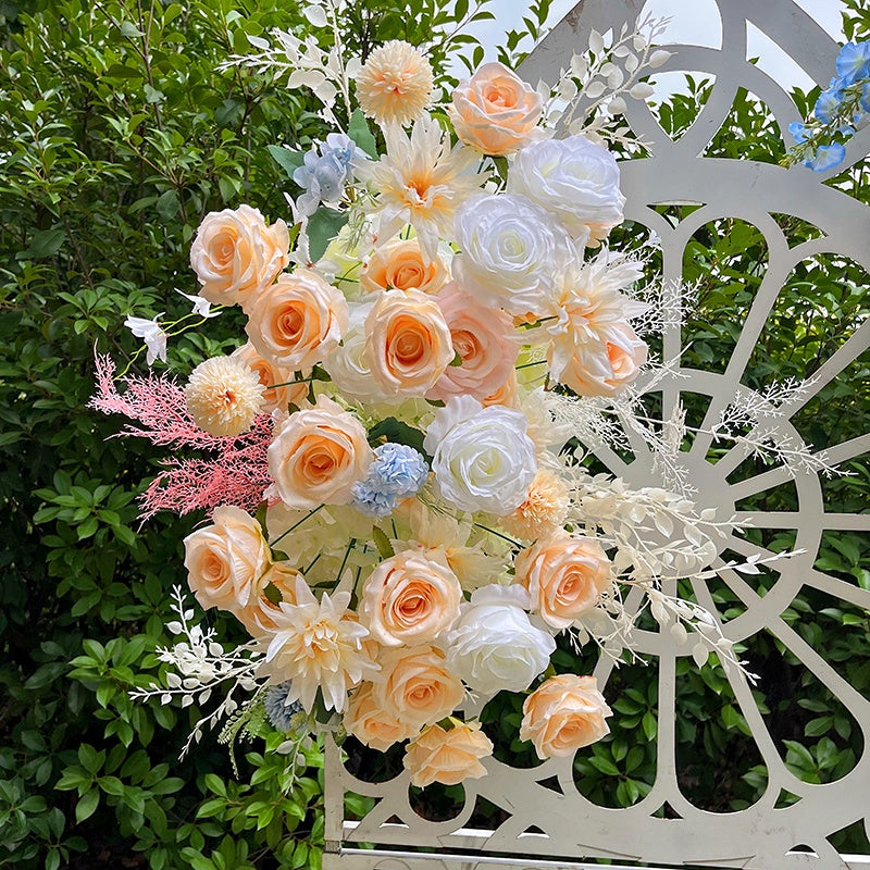 Champagne Rose Floor Floral Hanging Floral Arrangement Arch Decor ABFR-001