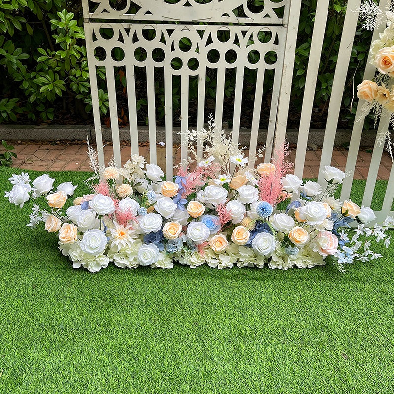 Champagne Rose Floor Floral Hanging Floral Arrangement Arch Decor ABFR-001